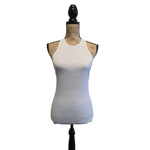 Lululemon white swifty race length tank, size 6